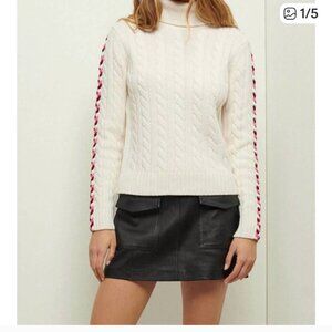 Derek Lam 10 Crosby Pippa Lace Up Turtleneck in Ivory